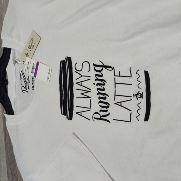 Always Running Latte Late White Penguin Men's T Shirt Coffee Humor Graphic XXL - Picture 4 of 5